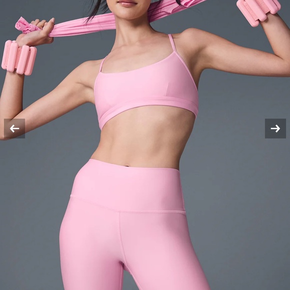Alo Yoga Airlift Intrigue Bra Sweet Pink size Small (S) NWT - Picture 3 of 5